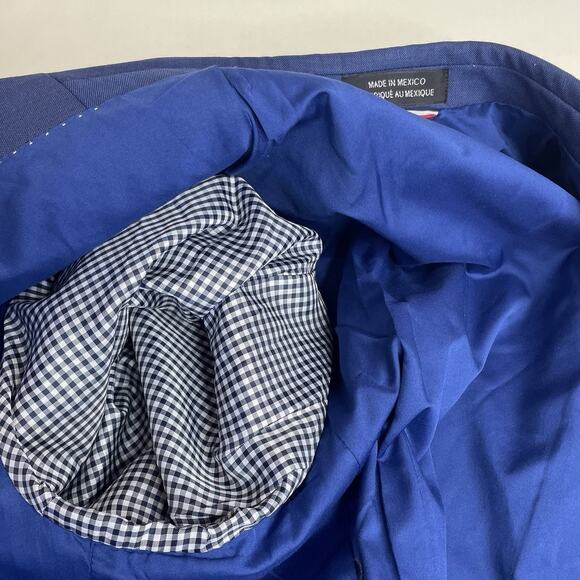 Tommy Hilfiger Blue Wool Blend Blazer R40 Classic Preppy Old Money Jacket M-L - Picture 4 of 9